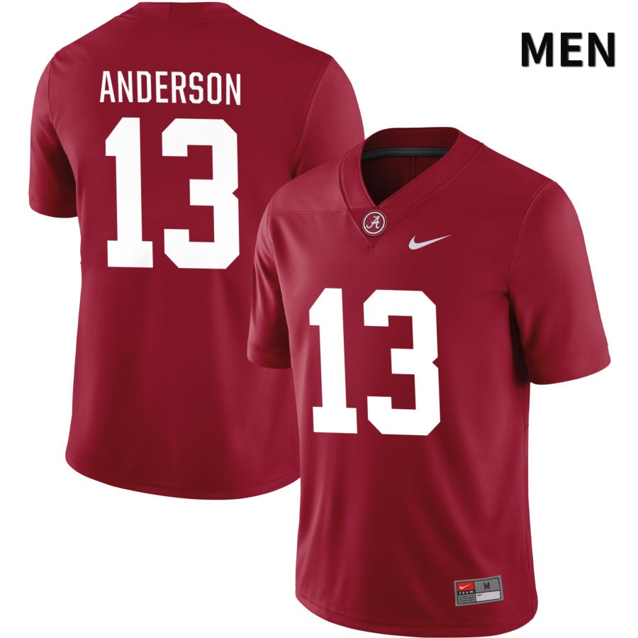 Alabama Crimson Tide Men's Aaron Anderson #13 NIL Crimson 2022 NCAA Authentic Stitched College Football Jersey FR16J34AQ